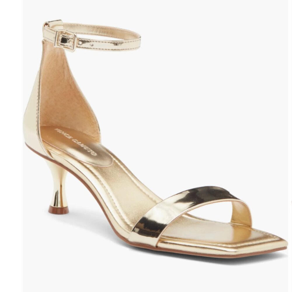 Vince Camuto Vinkely Square Toe Kitten Heel Sandal